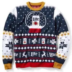 Ugly Christmas Sweater Miller Lite Beer